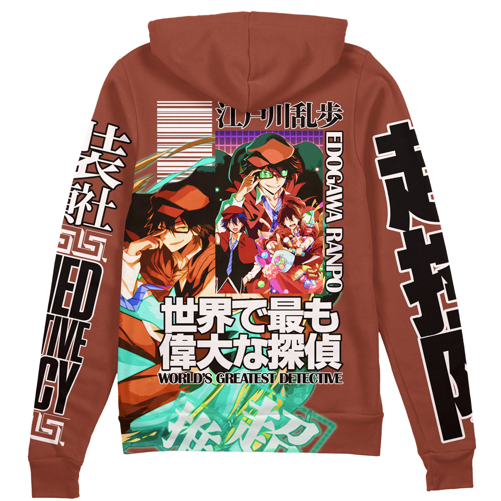 Buildercar - Edogawa Ranpo Bungou Stray Dogs Streetwear Zip Hoodie Jacket