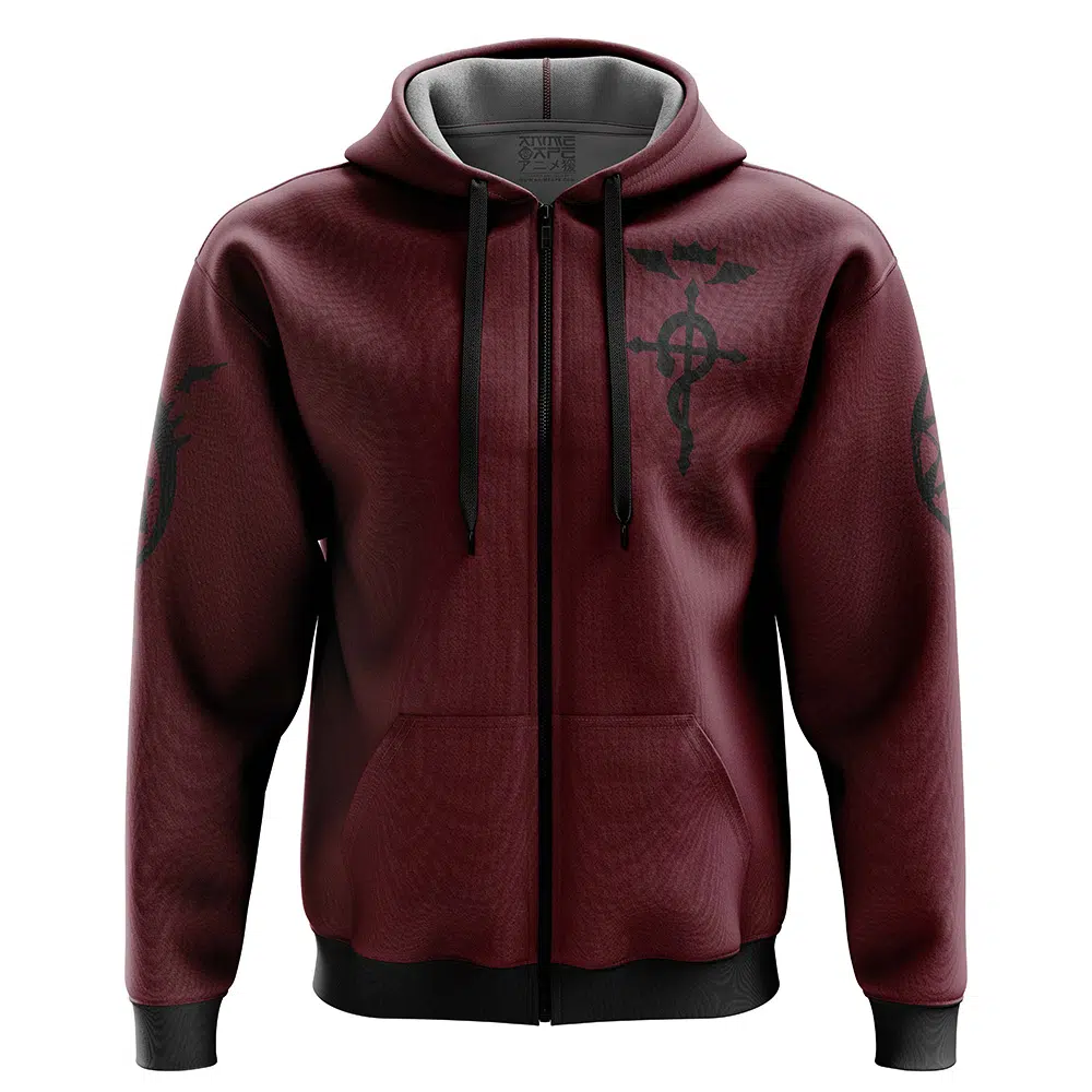 Buildercar - Edward Fullmetal Alchemist Zip Hoodie Jacket