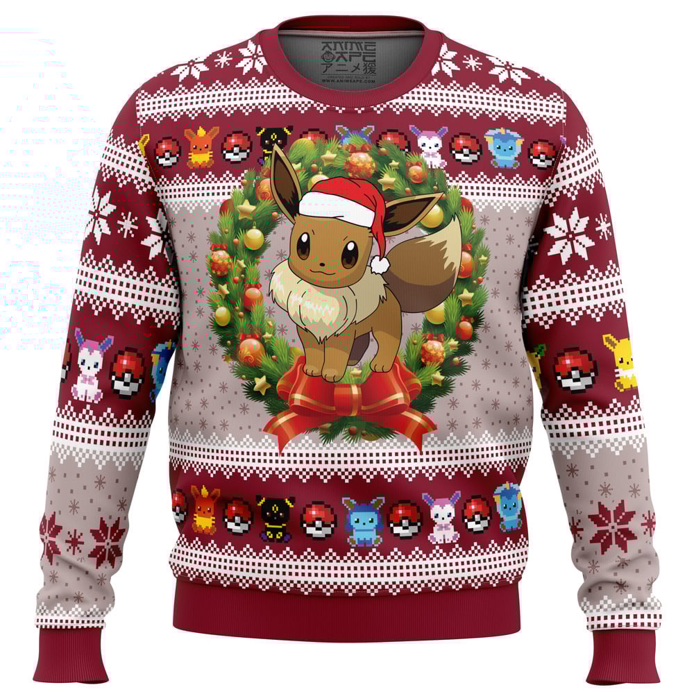 Buildercar - Eevee Christmas Pokemon Ugly Christmas Sweater