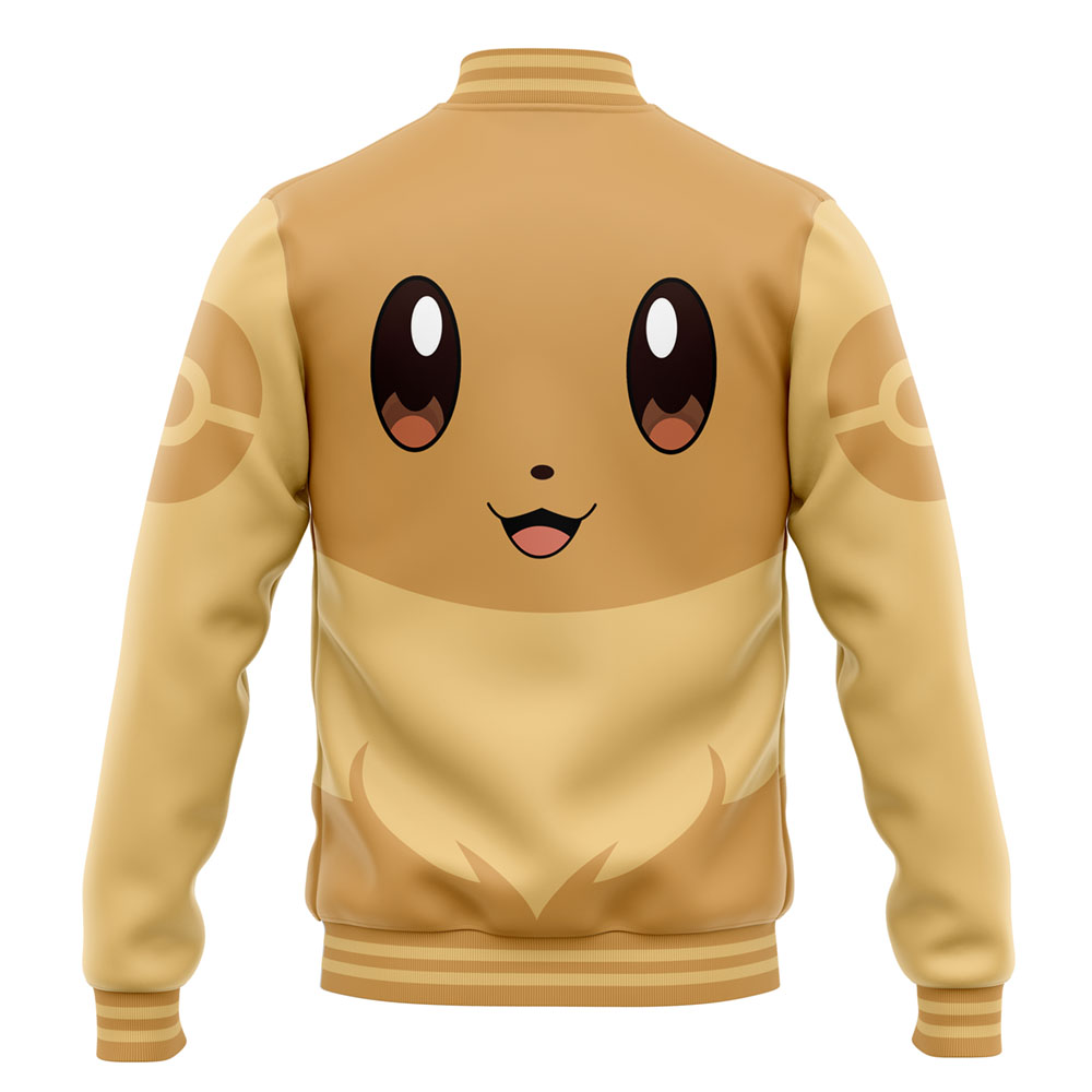 Buildercar - Eevee Face Pokemon Varsity Jacket