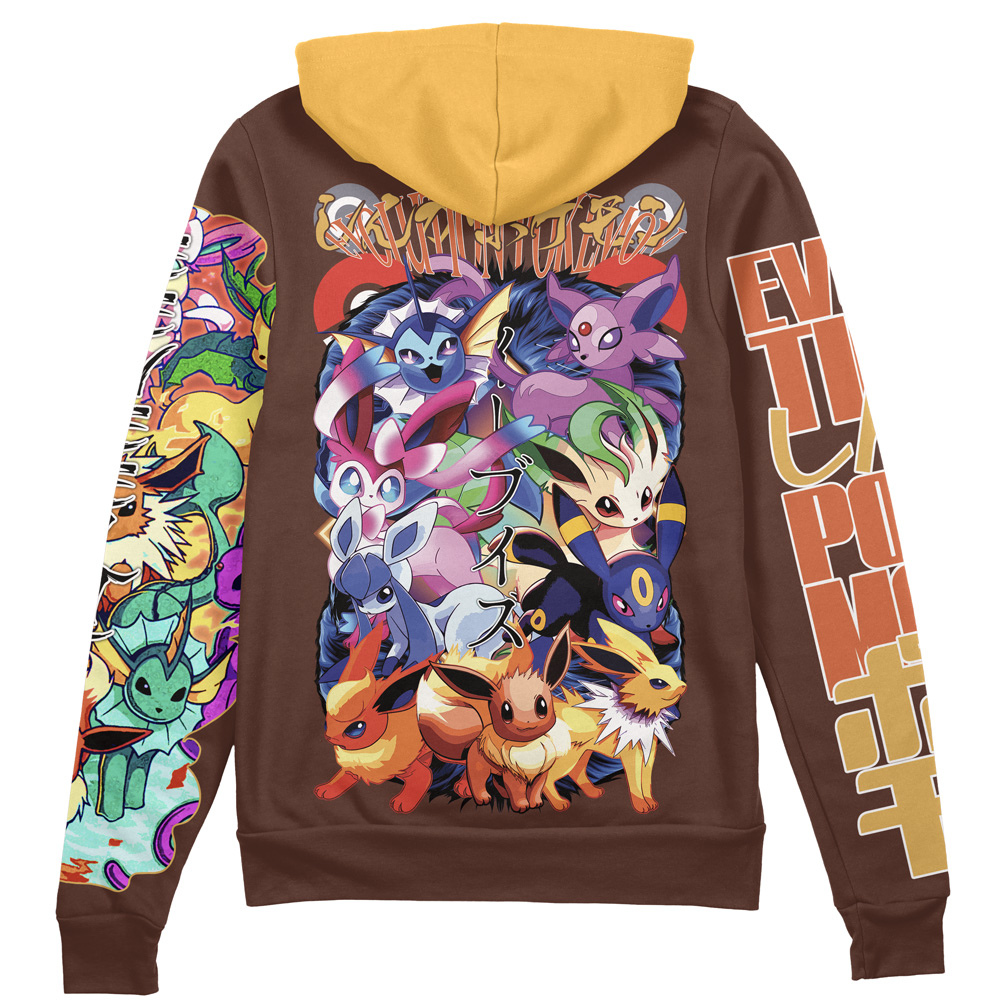 Buildercar - Eeveelution Pokemon Streetwear Zip Hoodie Jacket