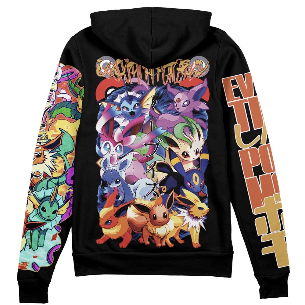 Buildercar - Eeveelution V2 Pokemon Streetwear Zip Hoodie Jacket