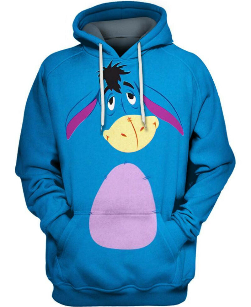 Buildercar - Eeyore Donkey 3d Hoodie