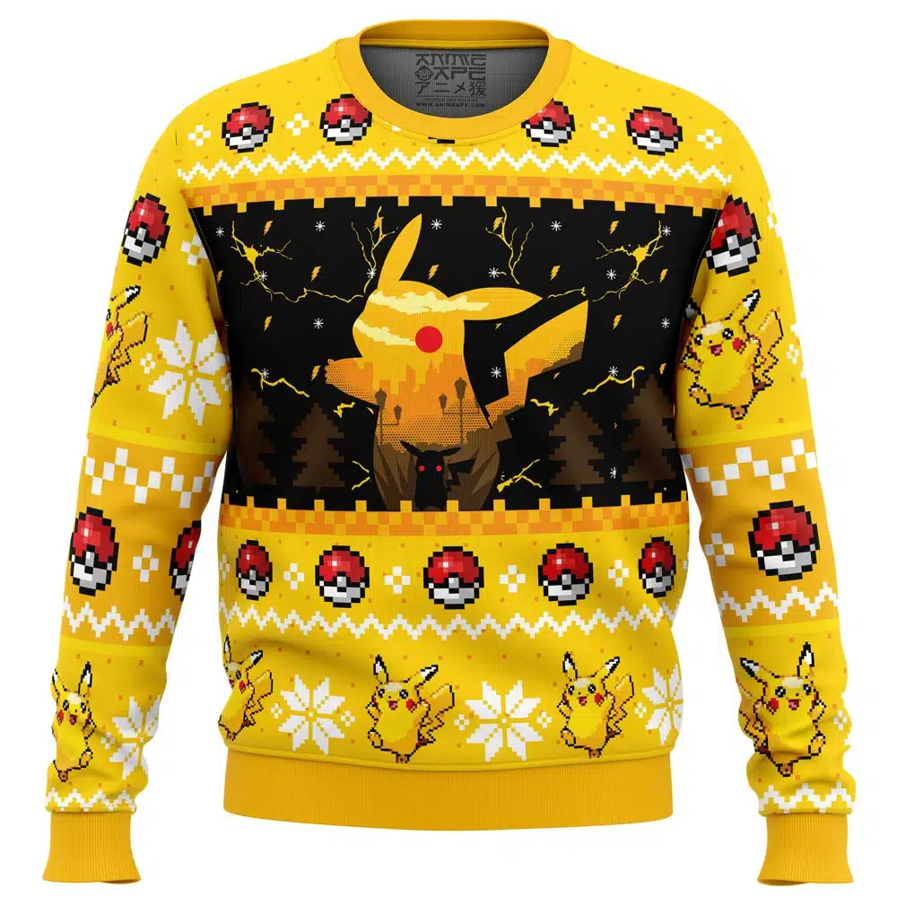 Buildercar - Electric Monster Pokemon Ugly Christmas Sweater