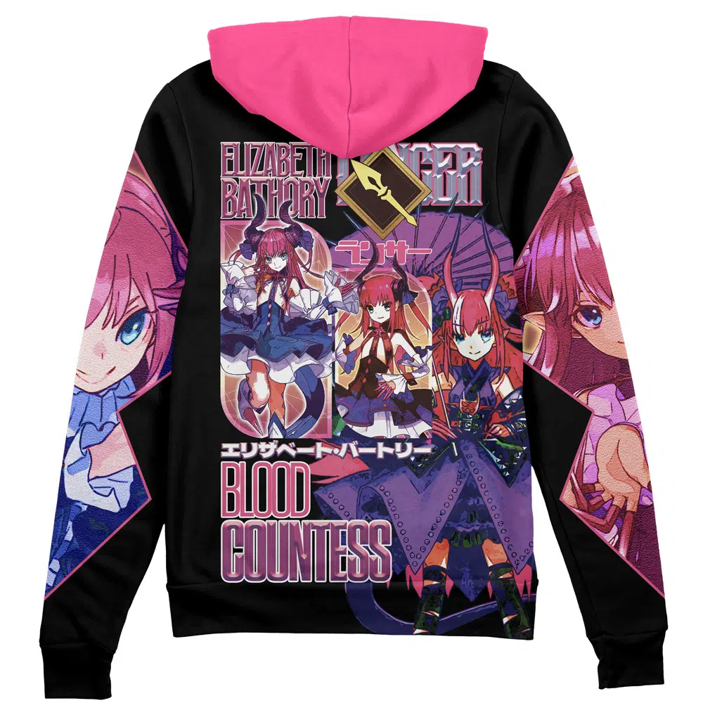 Buildercar - Elizabeth Bathory Fate Grand Order Streetwear Zip Hoodie Jacket