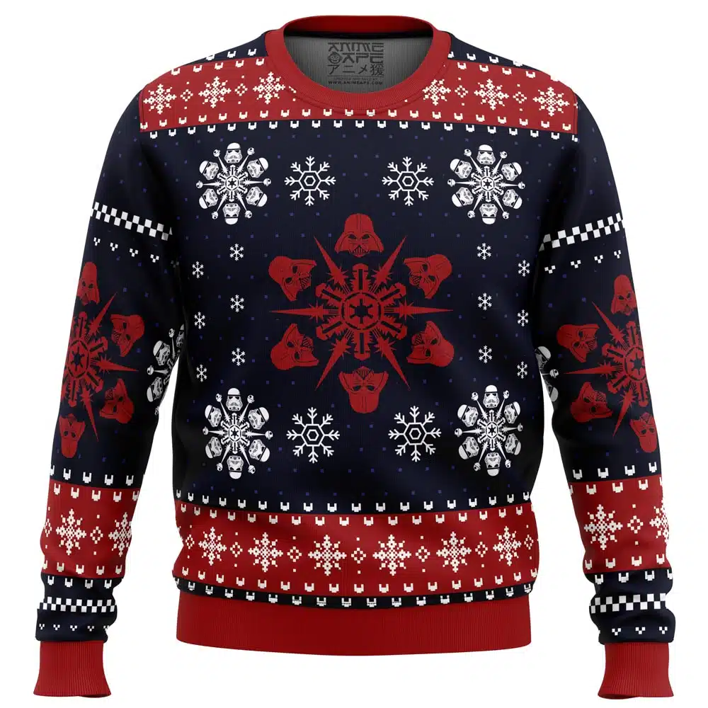 Buildercar - Empire Snowflakes Star Wars Ugly Christmas Sweater