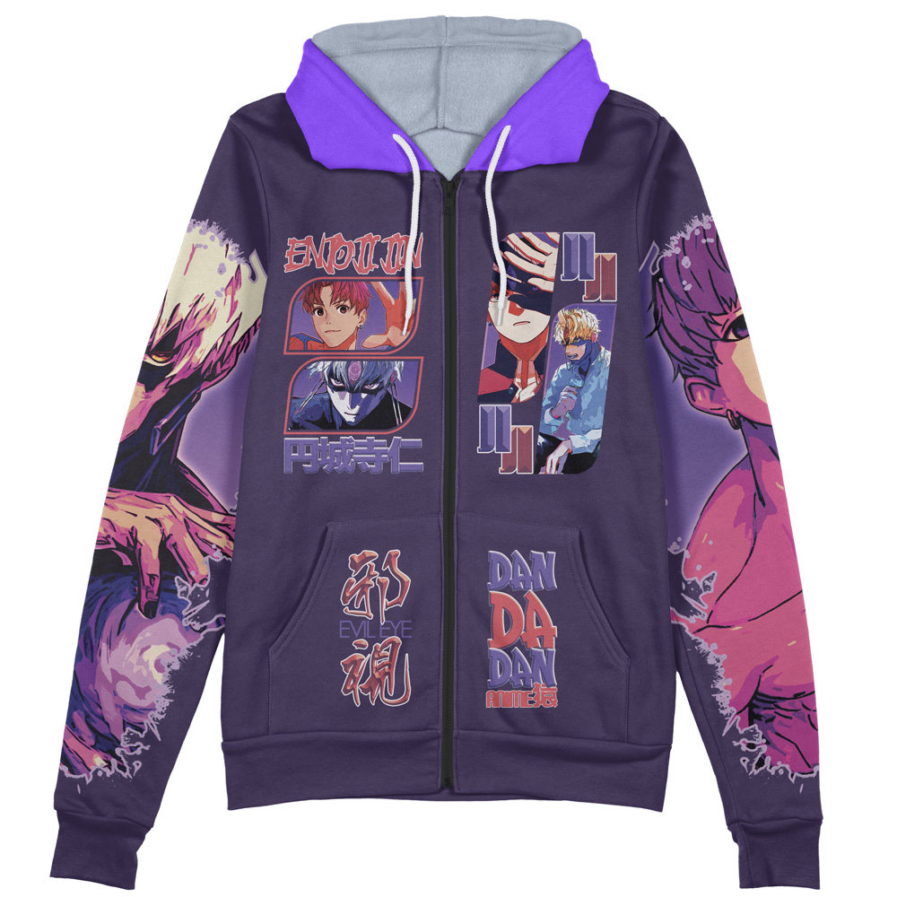 Buildercar - Enjoji Jin Dandadan Streetwear Zip Hoodie Jacket - Image 2