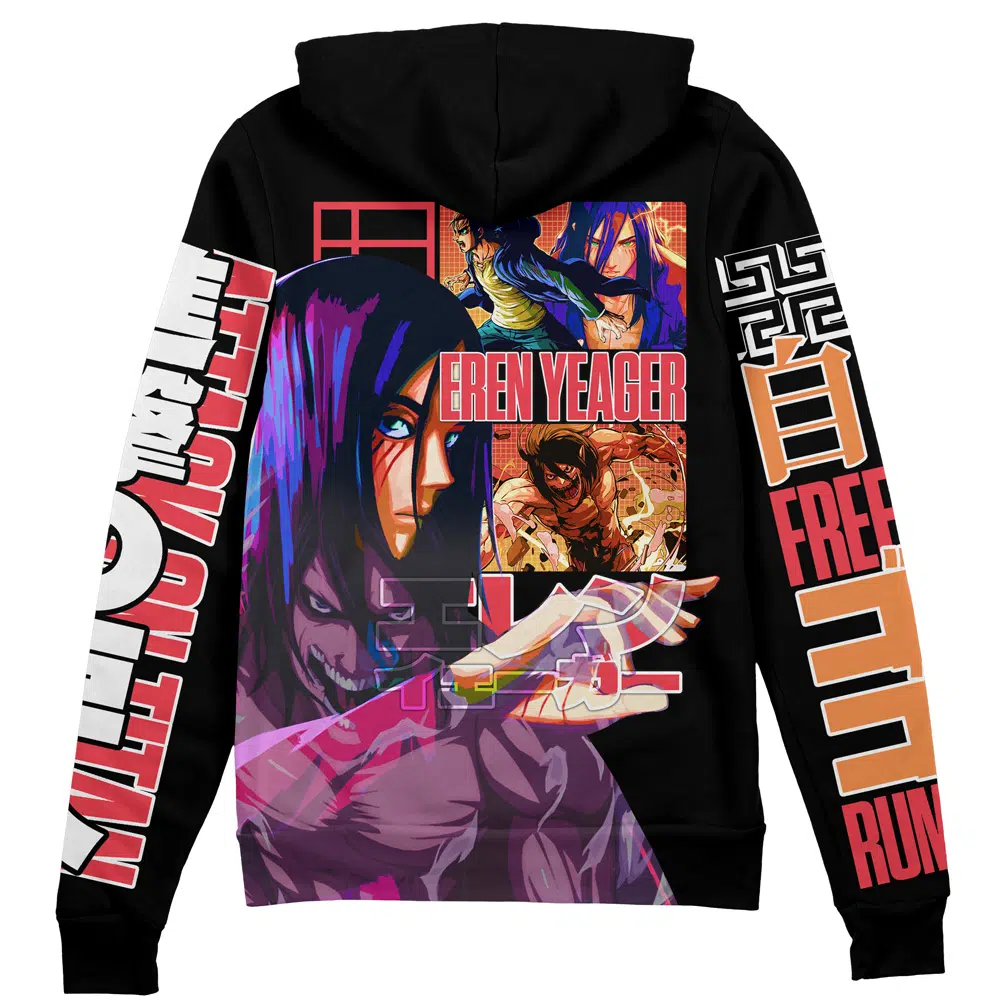 Buildercar - Eren Yeager V3 Attack on Titan Streetwear Zip Hoodie Jacket