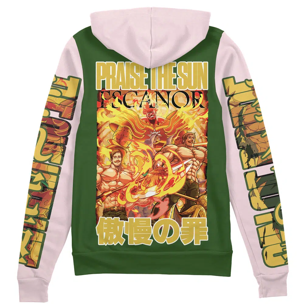 Buildercar - Escanor Seven Deadly Sins Streetwear Zip Hoodie Jacket