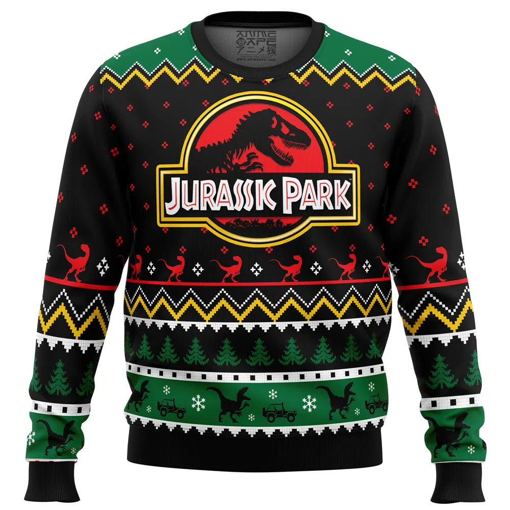 Buildercar - Ethics of Cloning Jurassic Park Ugly Christmas Sweater