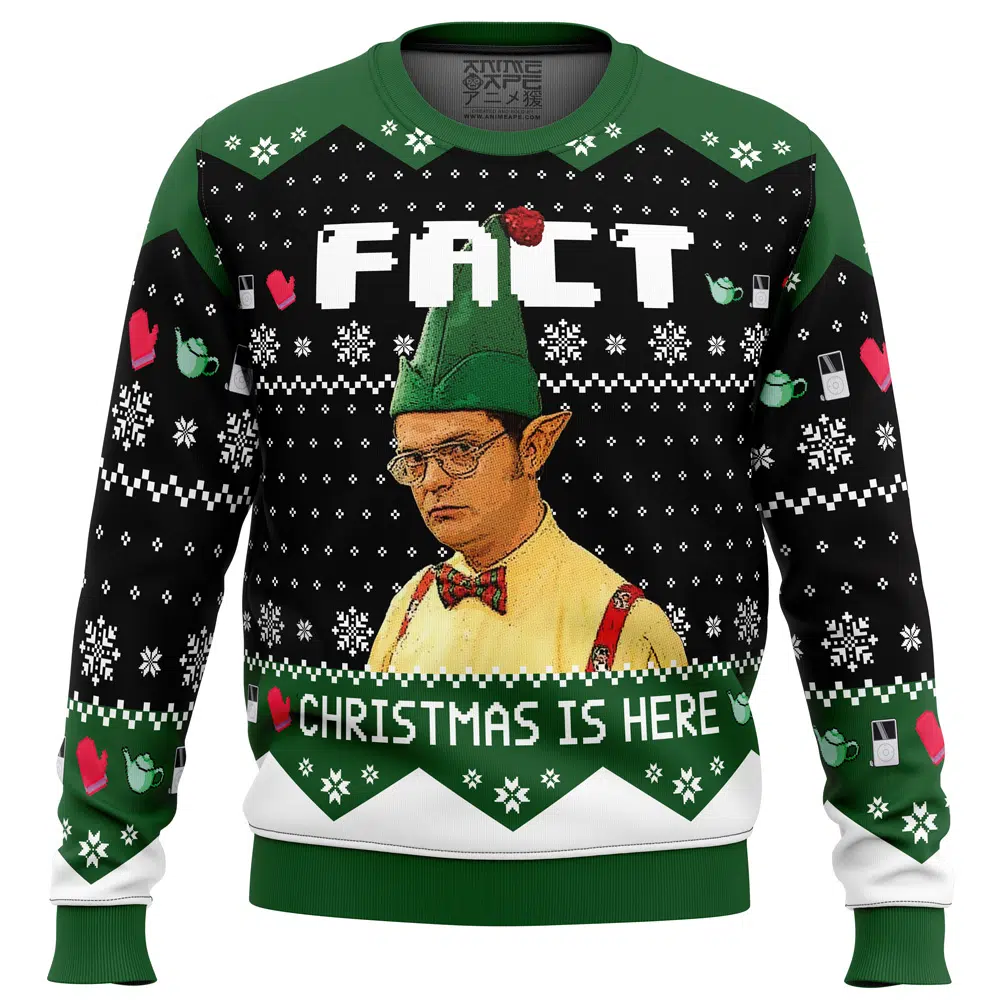Buildercar - Fact Christmas Is Here The Office Ugly Christmas Sweater