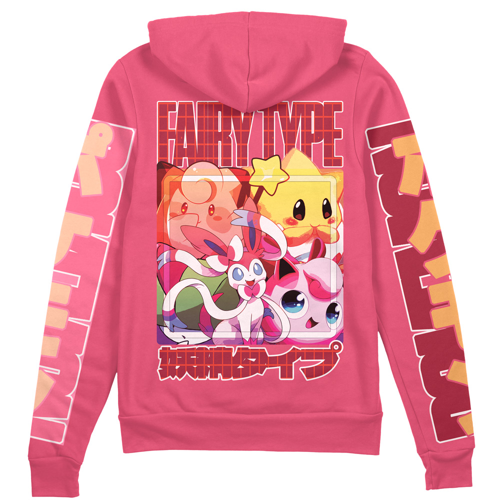 Buildercar - Fairy Type Pokemon Streetwear Zip Hoodie Jacket