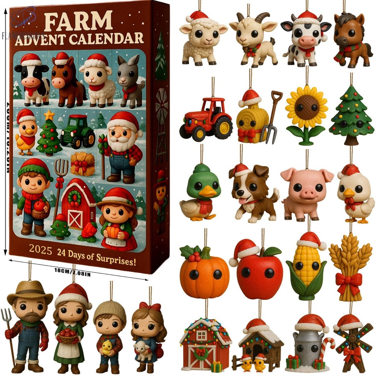 Buildercar - Farm 2025 Advent Calendar -2D Acrylic