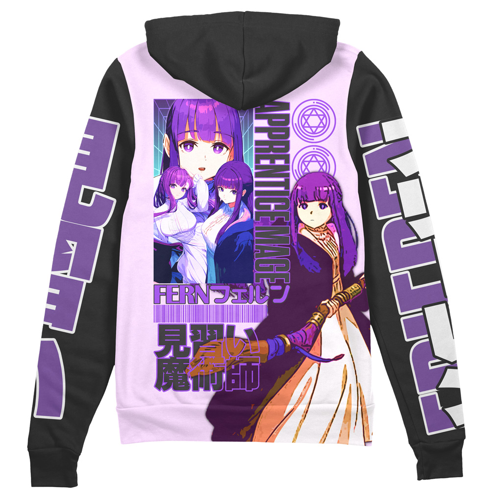 Buildercar - Fern V2 Frieren Beyond Journey’s End Streetwear Zip Hoodie Jacket