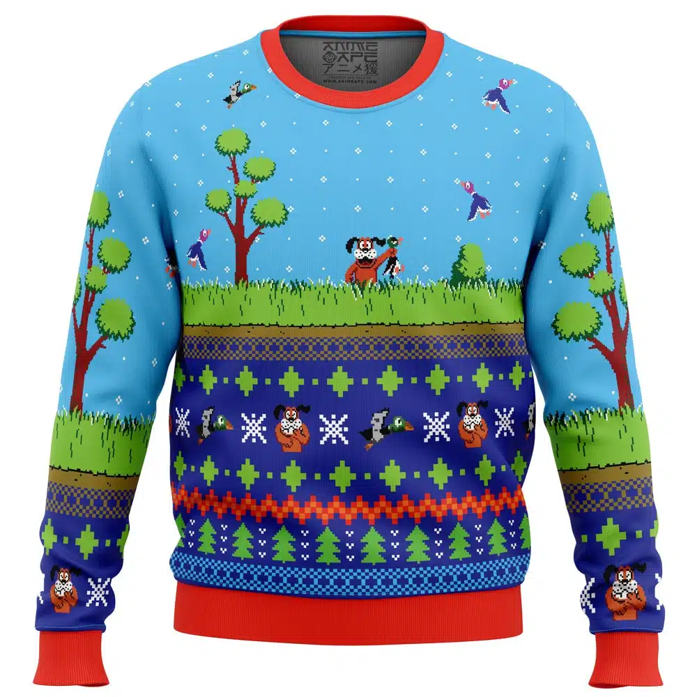 Buildercar - Festive Duck Hunt Ugly Christmas Sweater