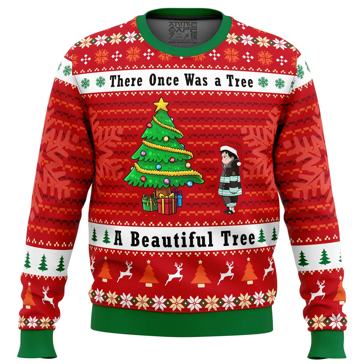 Buildercar - Fire Force A Beautiful Tree Ugly Christmas Sweater