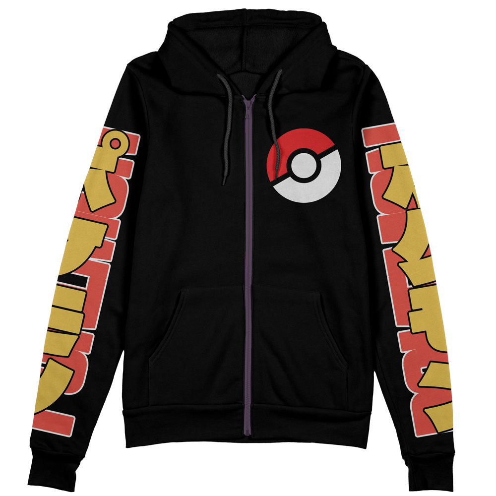 Buildercar - Fire Type Pokemon Streetwear Zip Hoodie Jacket - Image 2