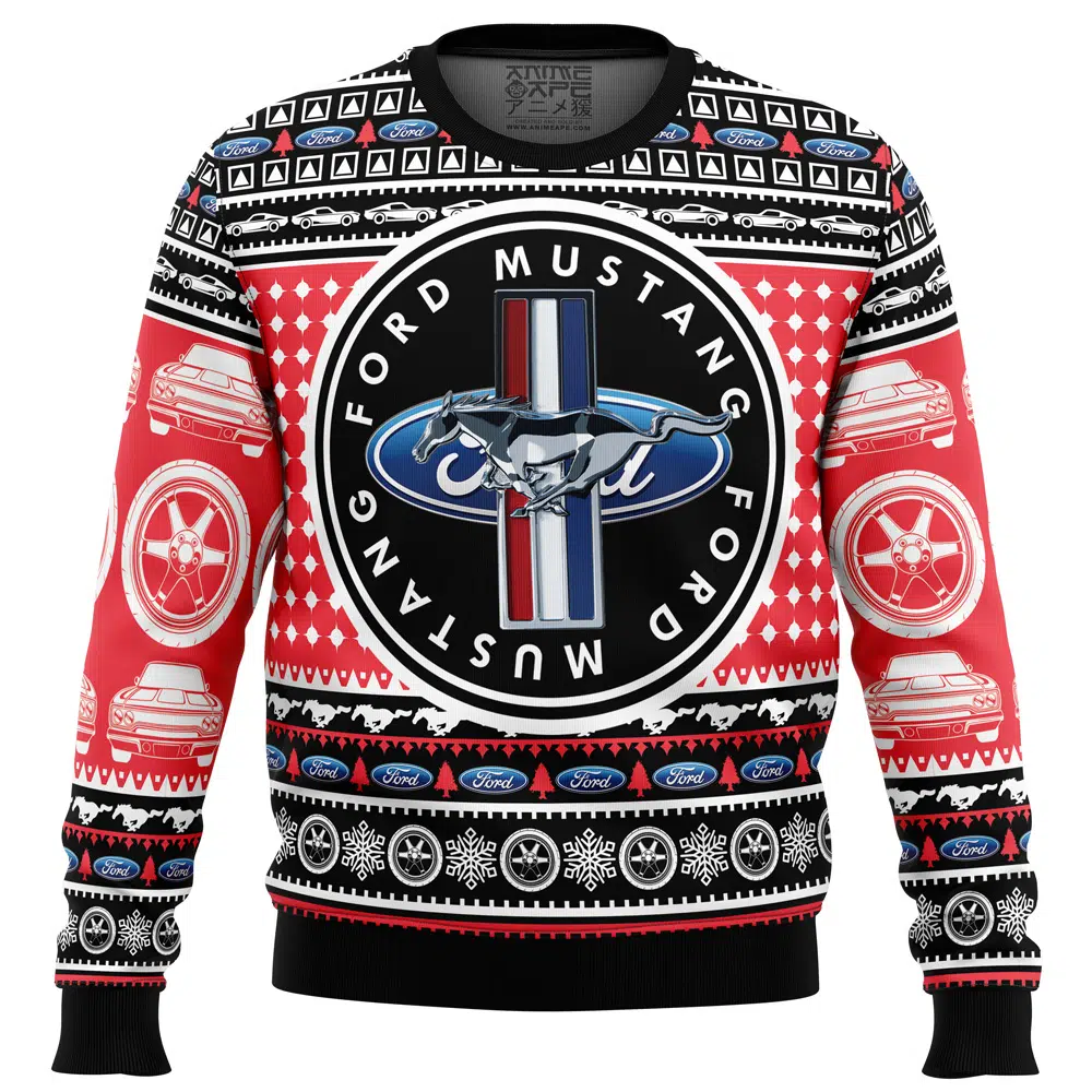 Buildercar - Ford Mustang Ugly Christmas Sweater