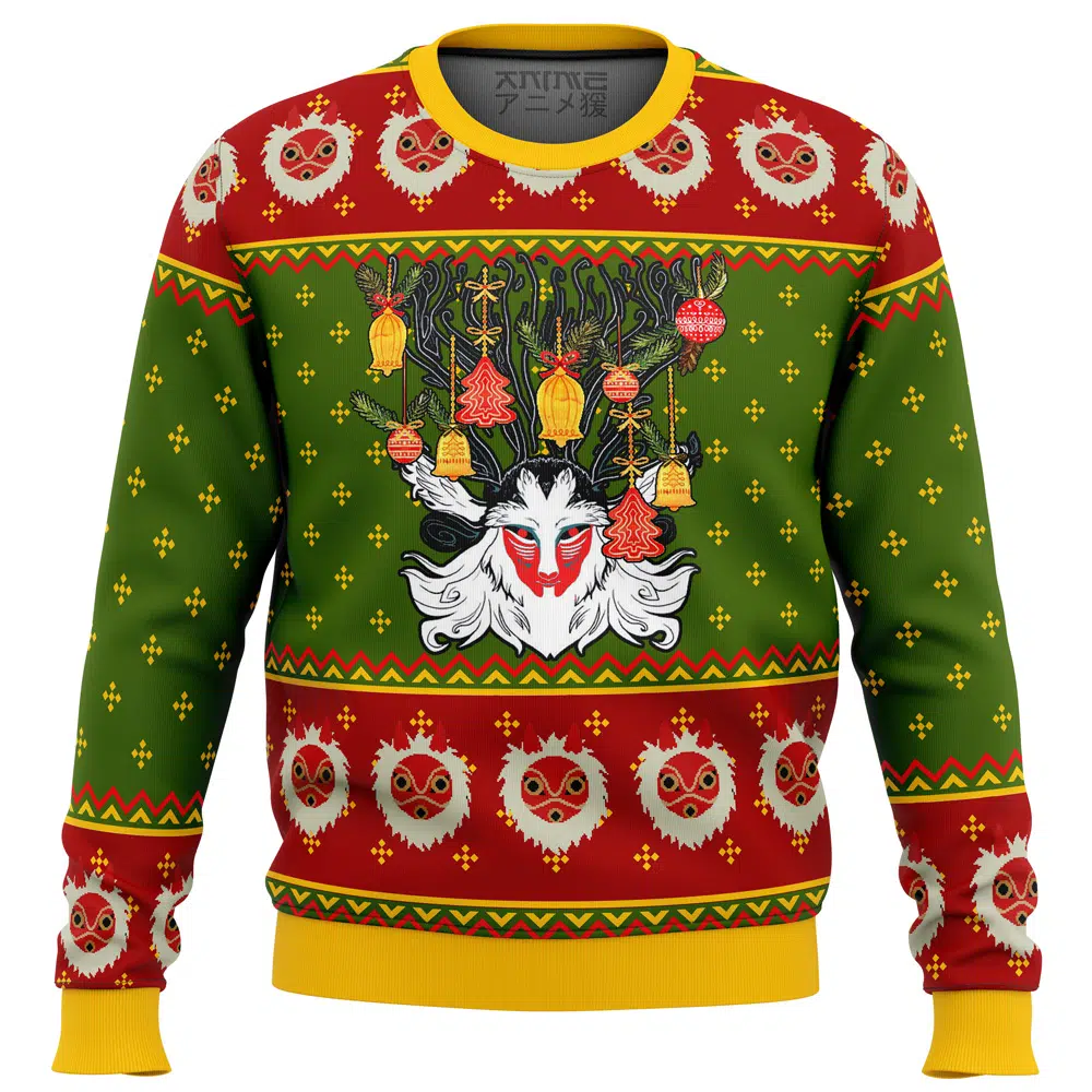 Buildercar - Forest Spirit Princess Mononoke Ugly Christmas Sweater