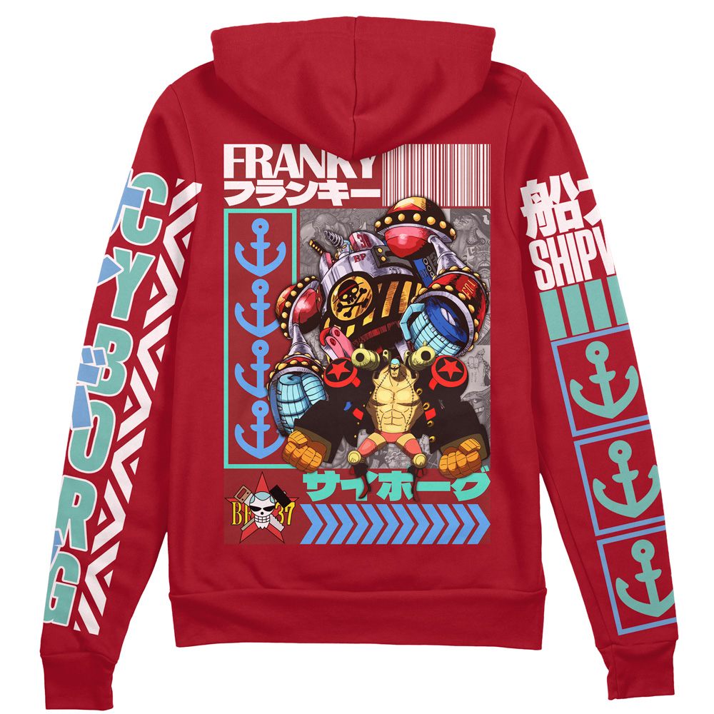 Buildercar - Franky One Piece Streetwear Zip Hoodie Jacket