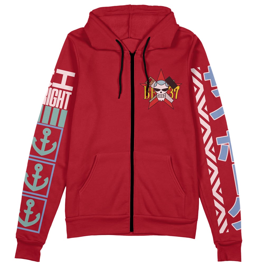 Buildercar - Franky One Piece Streetwear Zip Hoodie Jacket - Image 2
