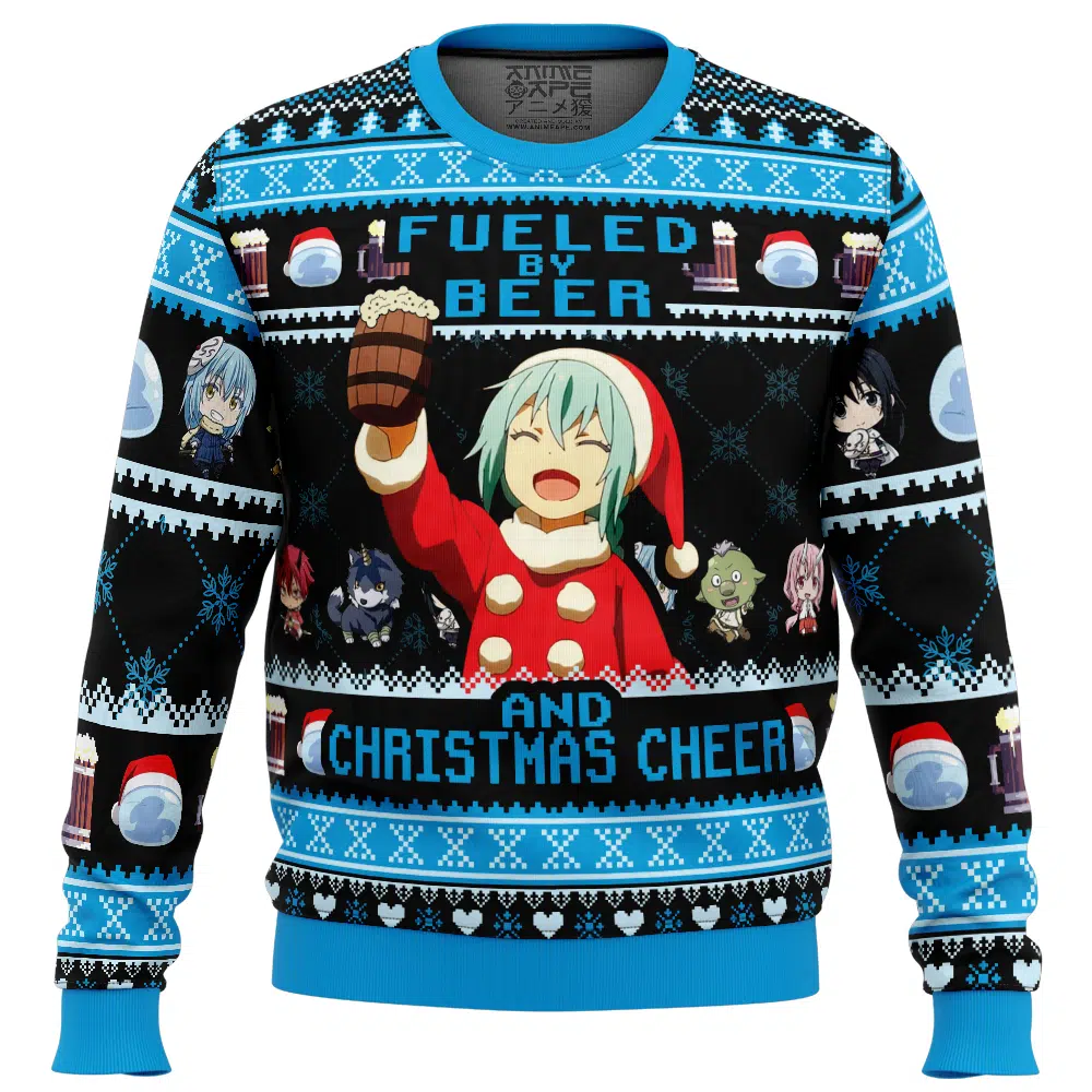Buildercar - Fueled By Beer That Time I Got Reincarnated as a Slime Ugly Christmas Sweater
