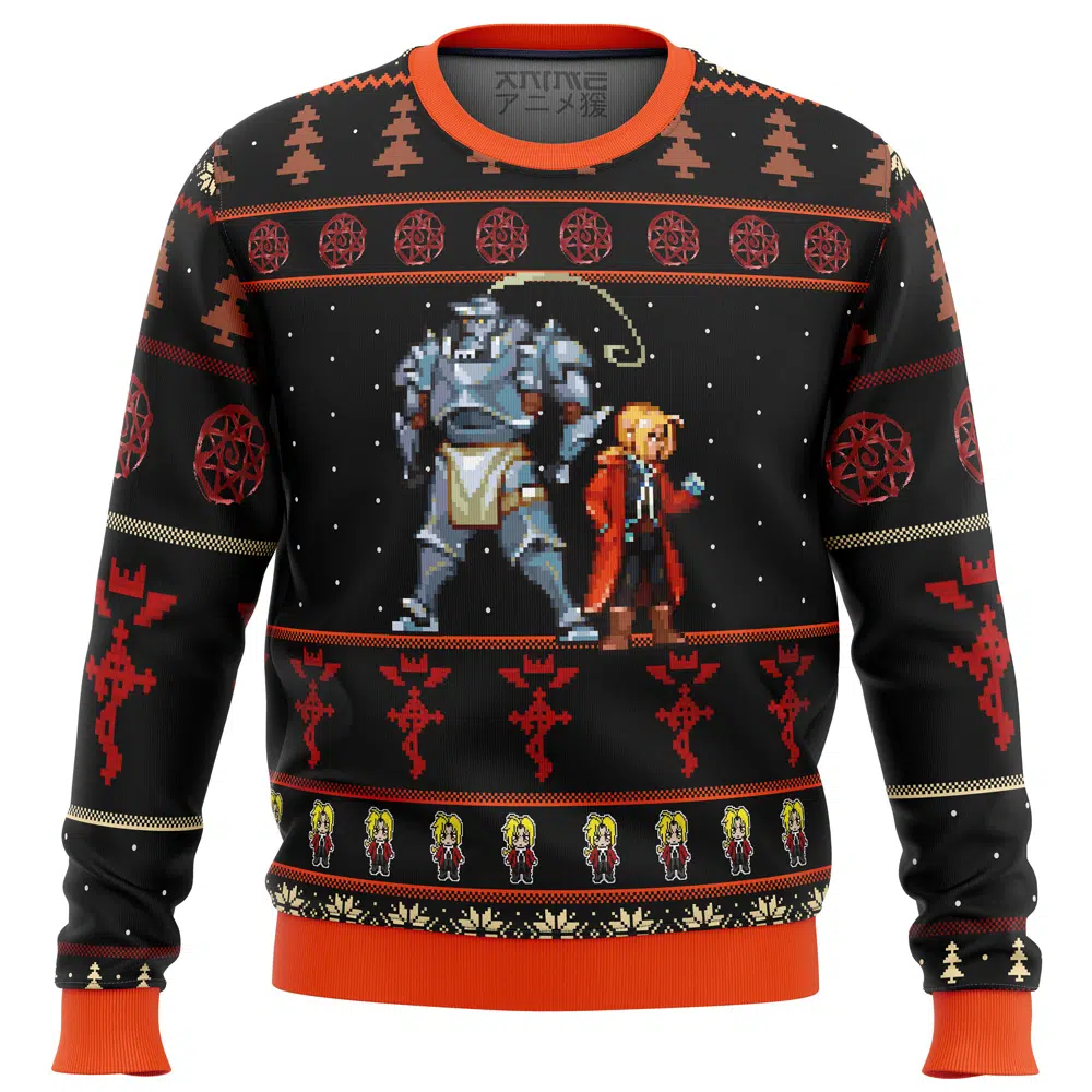 Buildercar - Fullmetal Alchemist Elrics Sprites Ugly Christmas Sweater