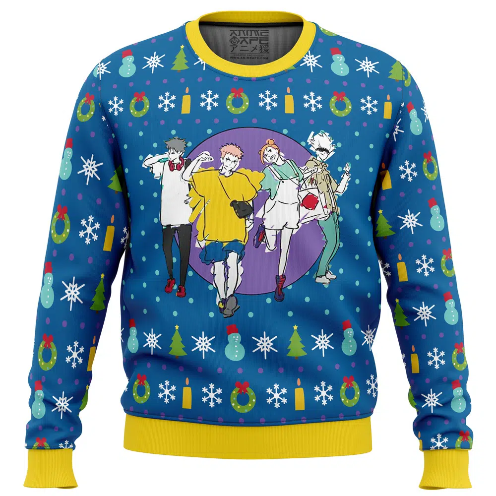 Buildercar - Fun Walk Jujutsu Kaisen Ugly Christmas Sweater