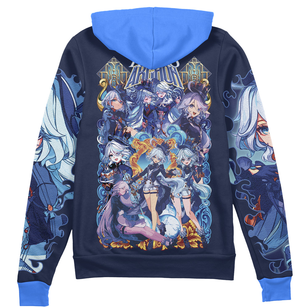 Buildercar - Furina Genshin Impact Streetwear Zip Hoodie Jacket