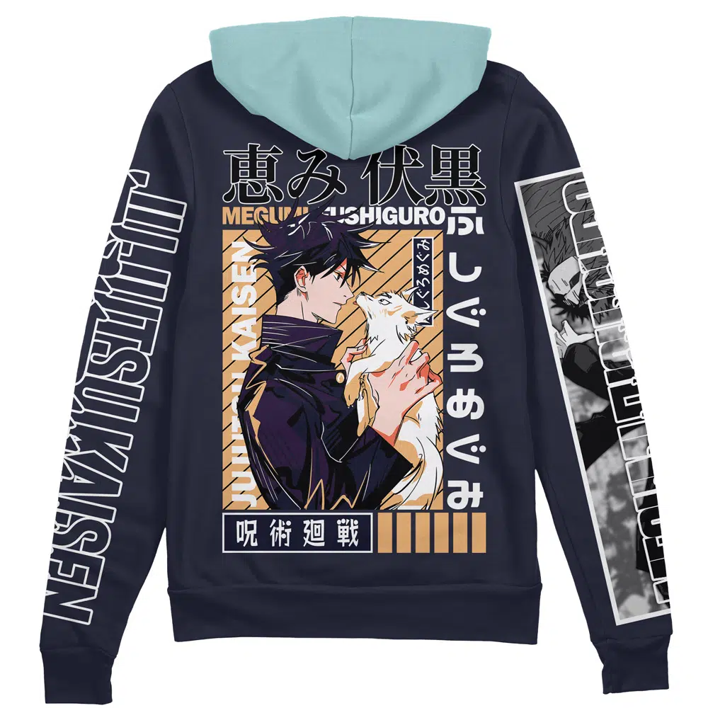 Buildercar - Fushiguro Megumi Jujutsu Kaisen Streetwear Zip Hoodie Jacket