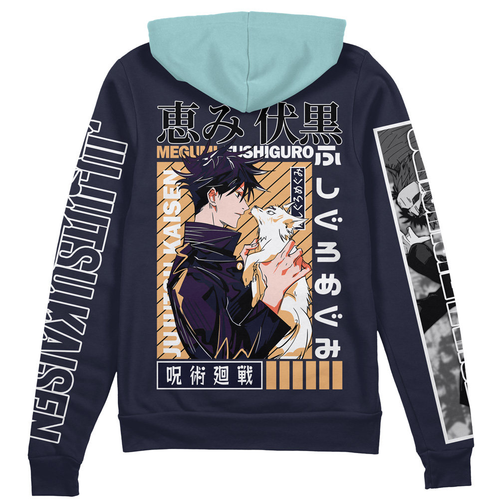 Buildercar - Fushiguro Megumi Jujutsu Kaisen Streetwear Zip Hoodie Jacket