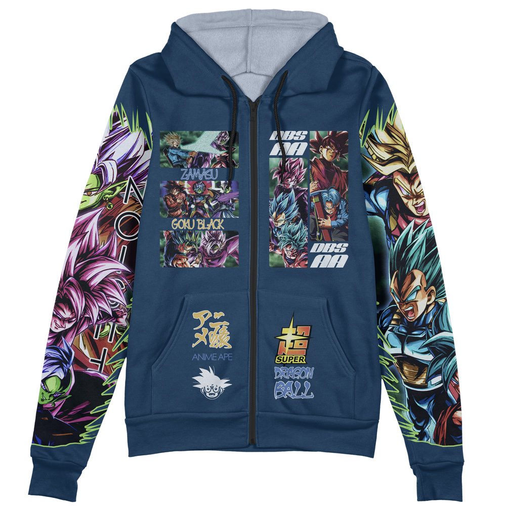 Buildercar - Future Trunks Arc Dragon Ball Z Streetwear Zip Hoodie Jacket - Image 2