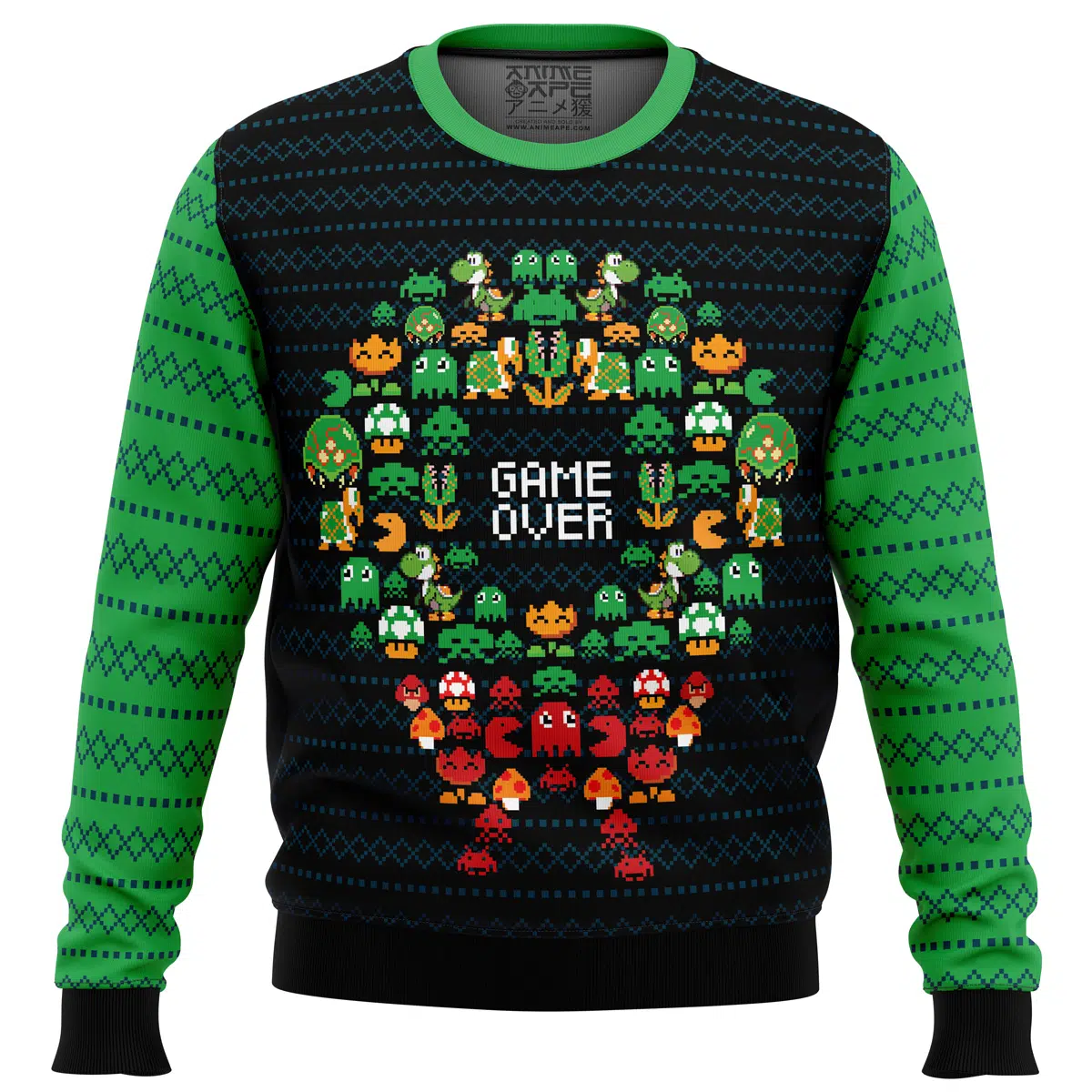 Buildercar - Game Over Nintendo Ugly Christmas Sweater