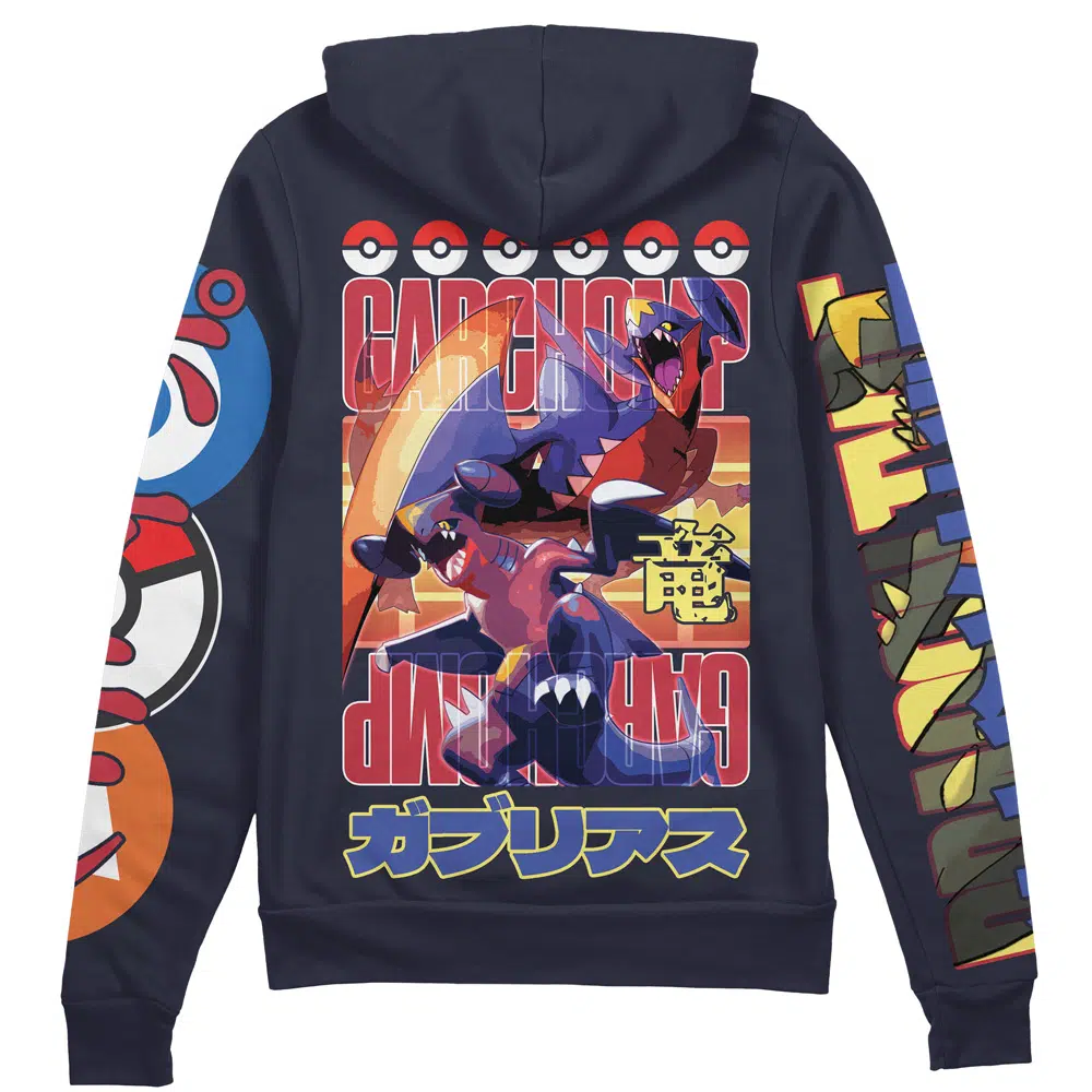 Buildercar - Garchomp Pokemon Streetwear Zip Hoodie Jacket