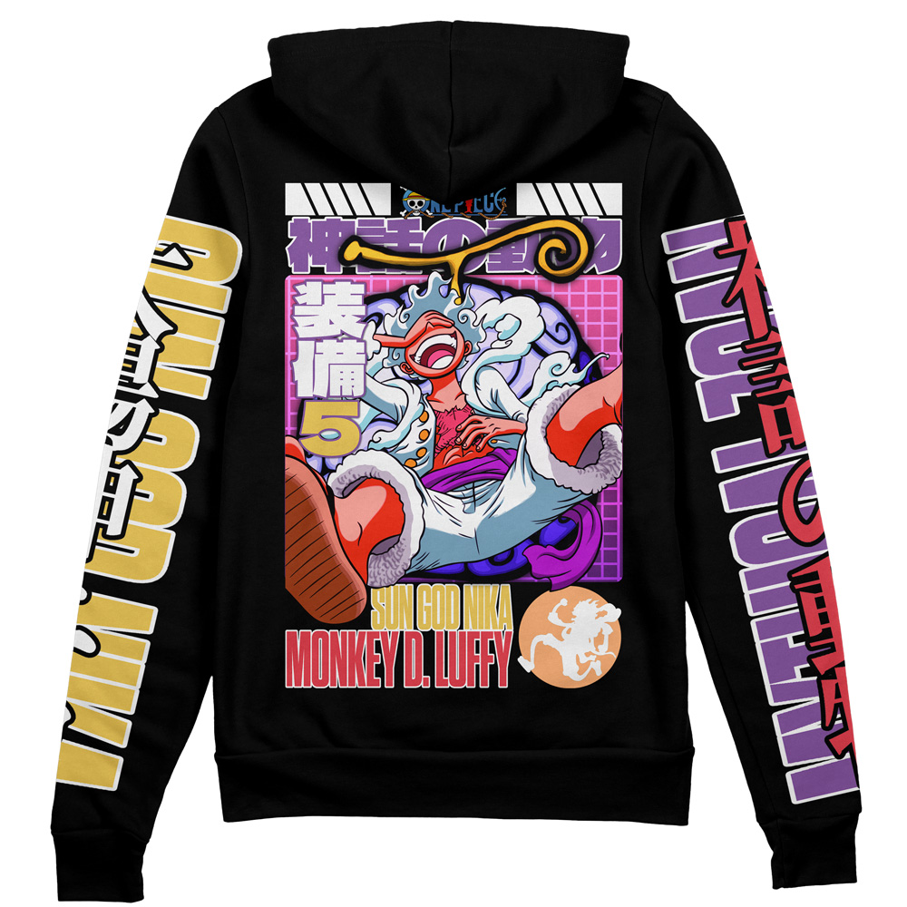 Buildercar - Gear 5th Luffy V3 One Piece Streetwear Zip Hoodie Jacket
