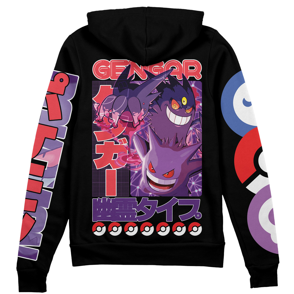 Buildercar - Gengar V2 Pokemon Streetwear Zip Hoodie Jacket