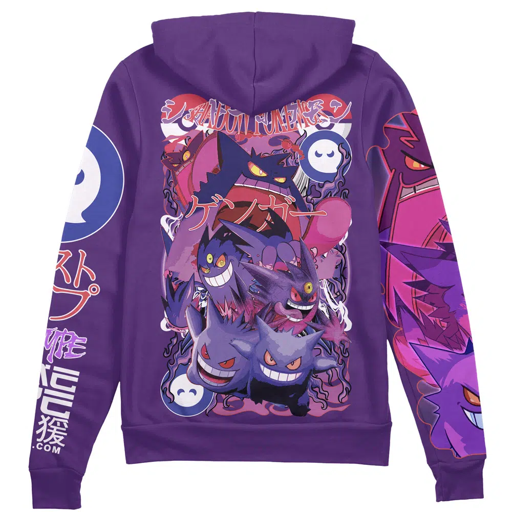 Buildercar - Gengar V5 Pokemon Streetwear Zip Hoodie Jacket