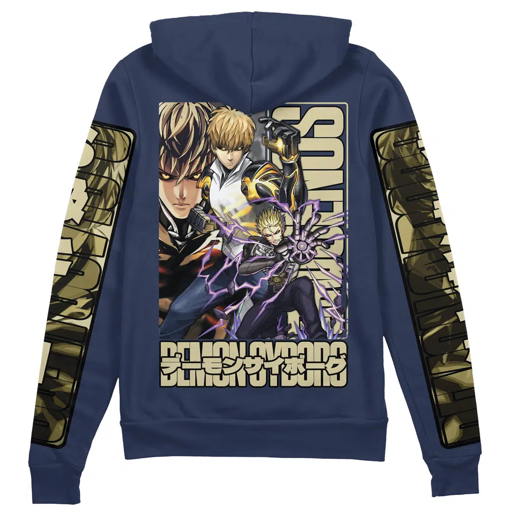 Buildercar - Genos One Punch Man Streetwear Zip Hoodie Jacket