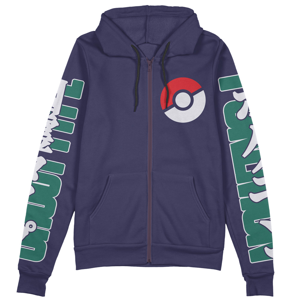 Buildercar - Ghost Type Pokemon Streetwear Zip Hoodie Jacket - Image 2