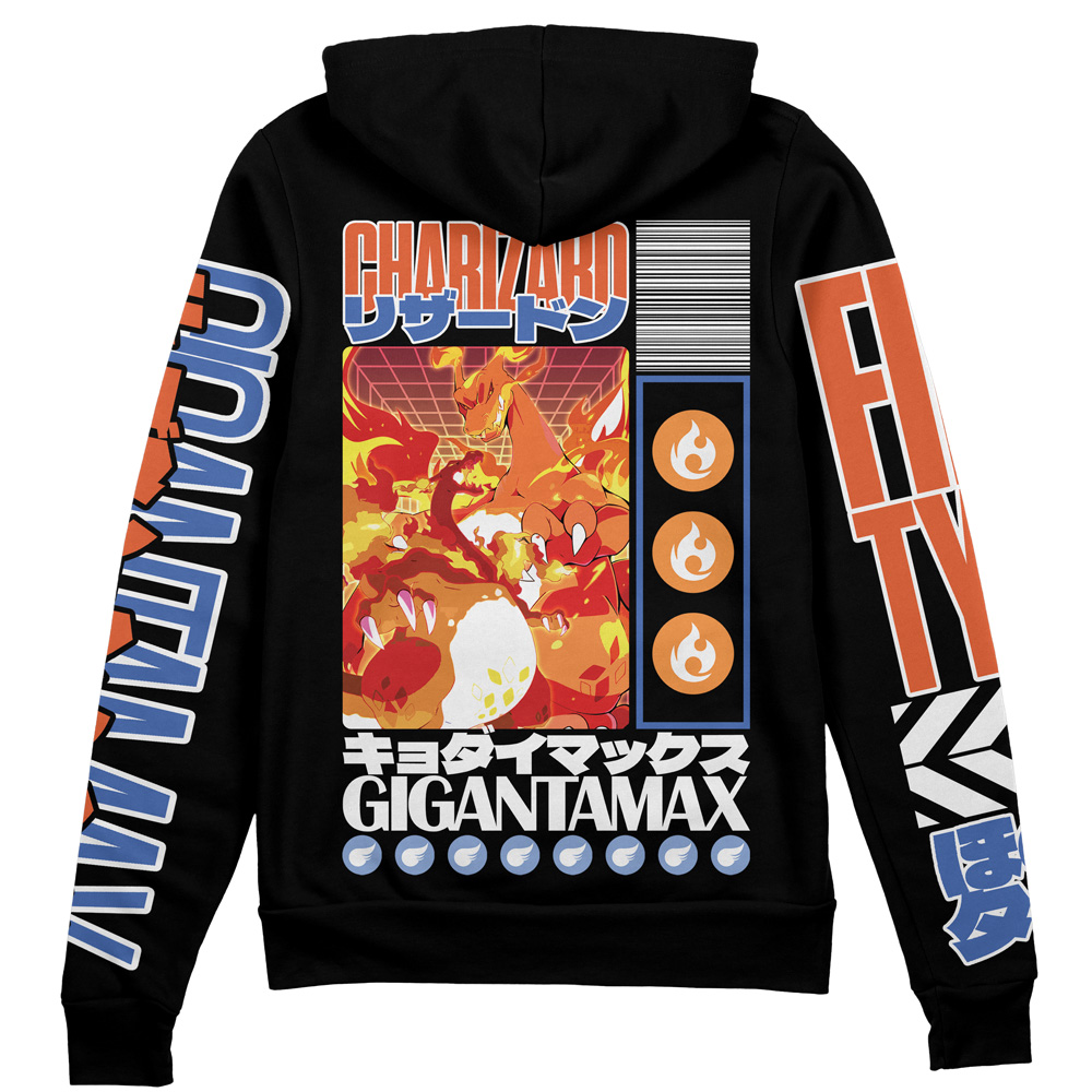 Buildercar - Gigantamax Charizard Pokemon Streetwear Zip Hoodie Jacket