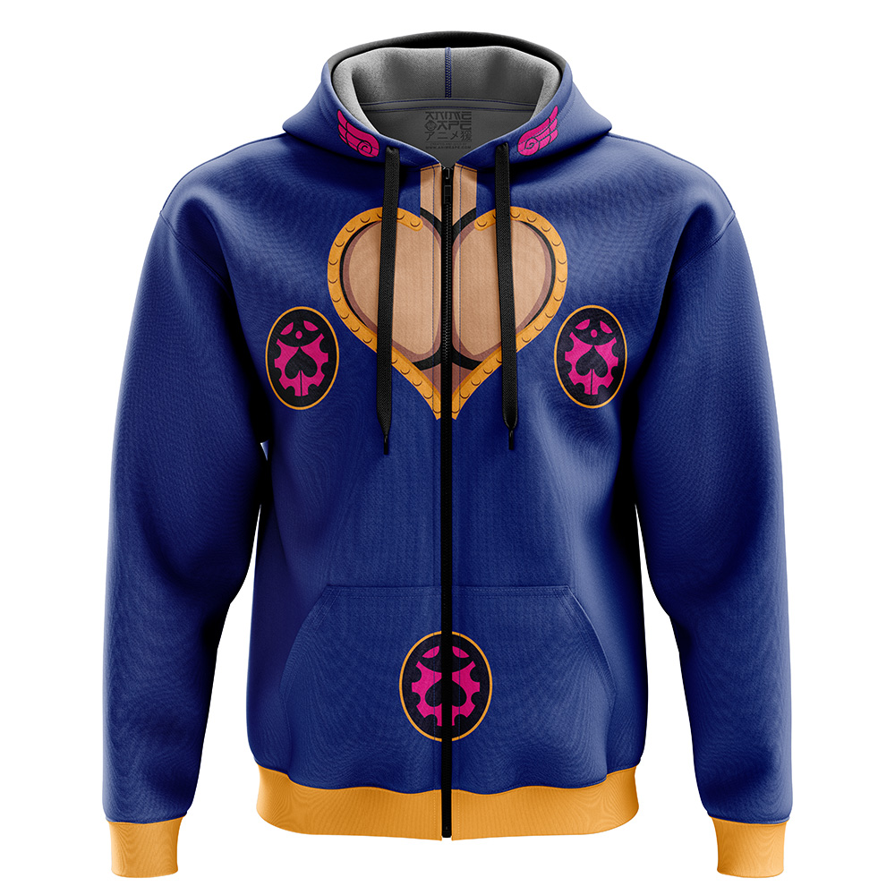 Buildercar - Giorno Giovanna Jojo's Bizarre Adventure Zip Hoodie Jacket