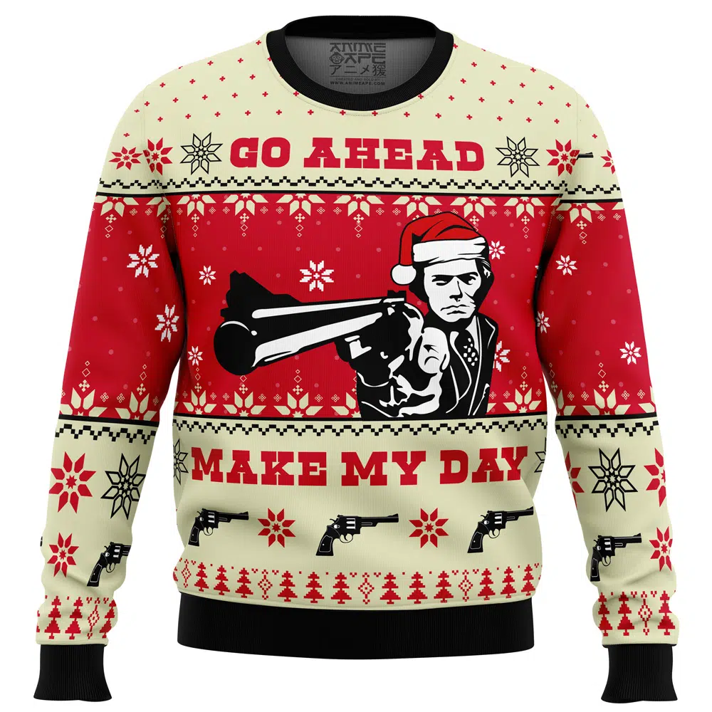 Buildercar - Go Ahead Make My Day Dirty Harry Ugly Christmas Sweater