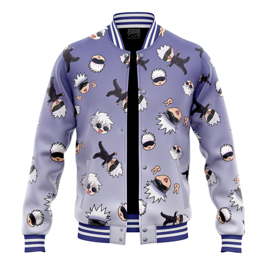 Buildercar - Gojo Pattern Jujutsu Kaisen Varsity Jacket
