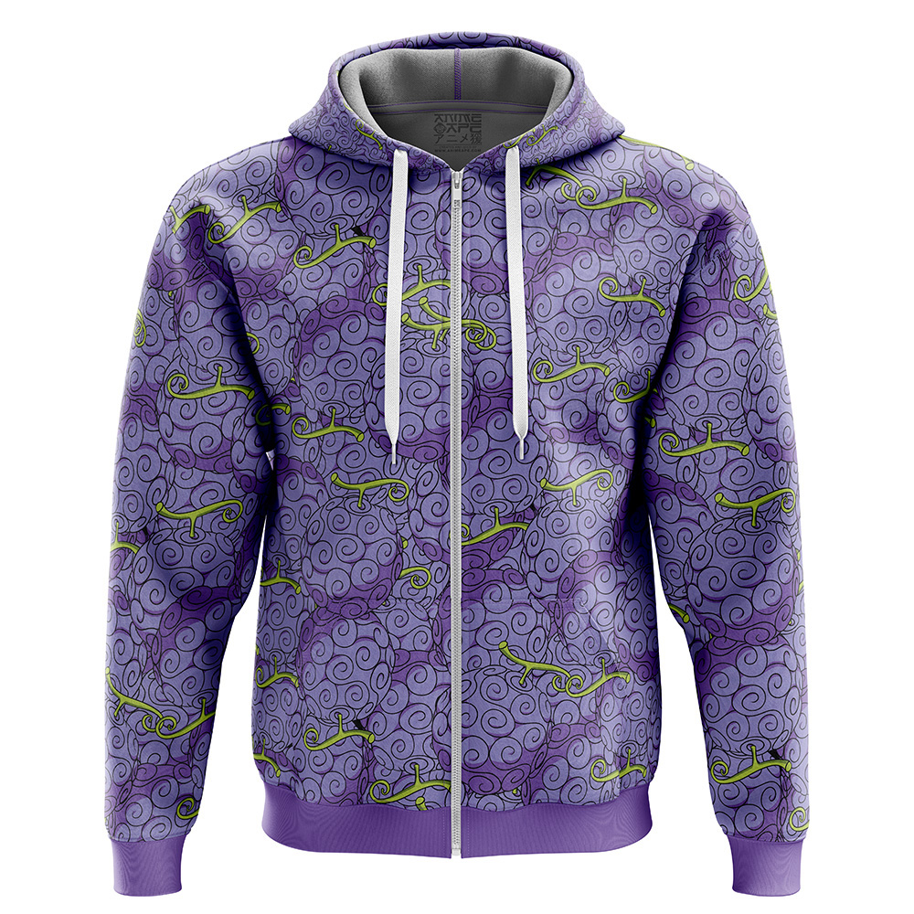 Buildercar - Gomu Gomu No Mi One Piece Zip Hoodie Jacket