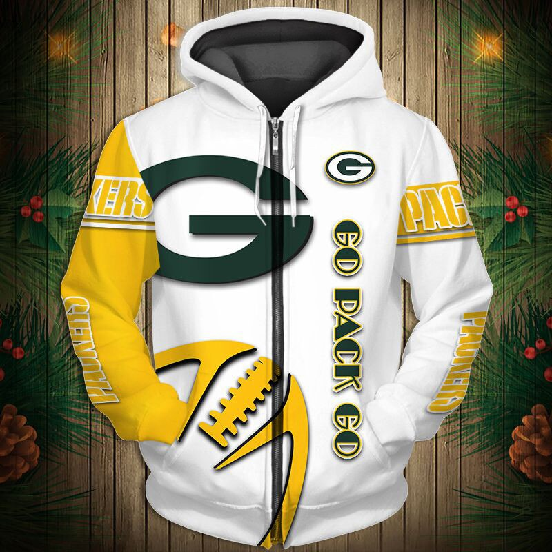 Buildercar - Green Bay Packers Hoodie Unisex NFL Pullover Hoodie for Football Fans hm10112541