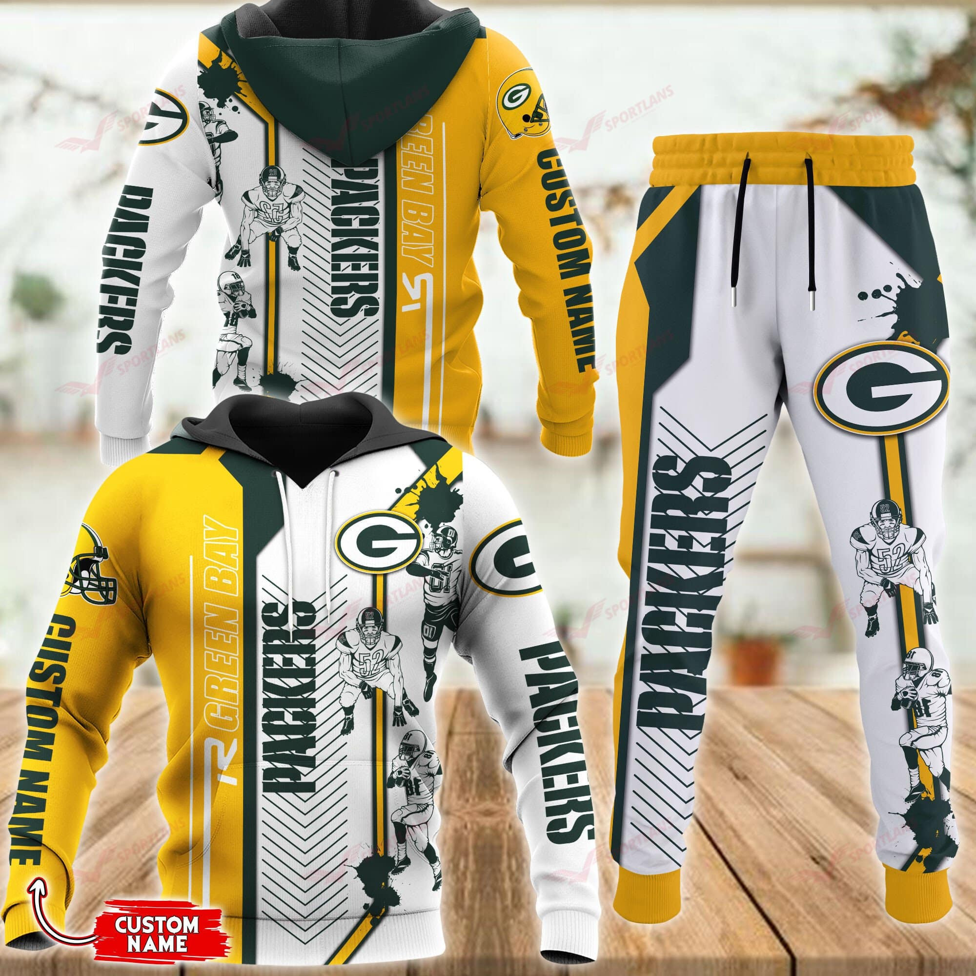 Buildercar - Green Bay Packers Personalized Hoodie & Jogger 