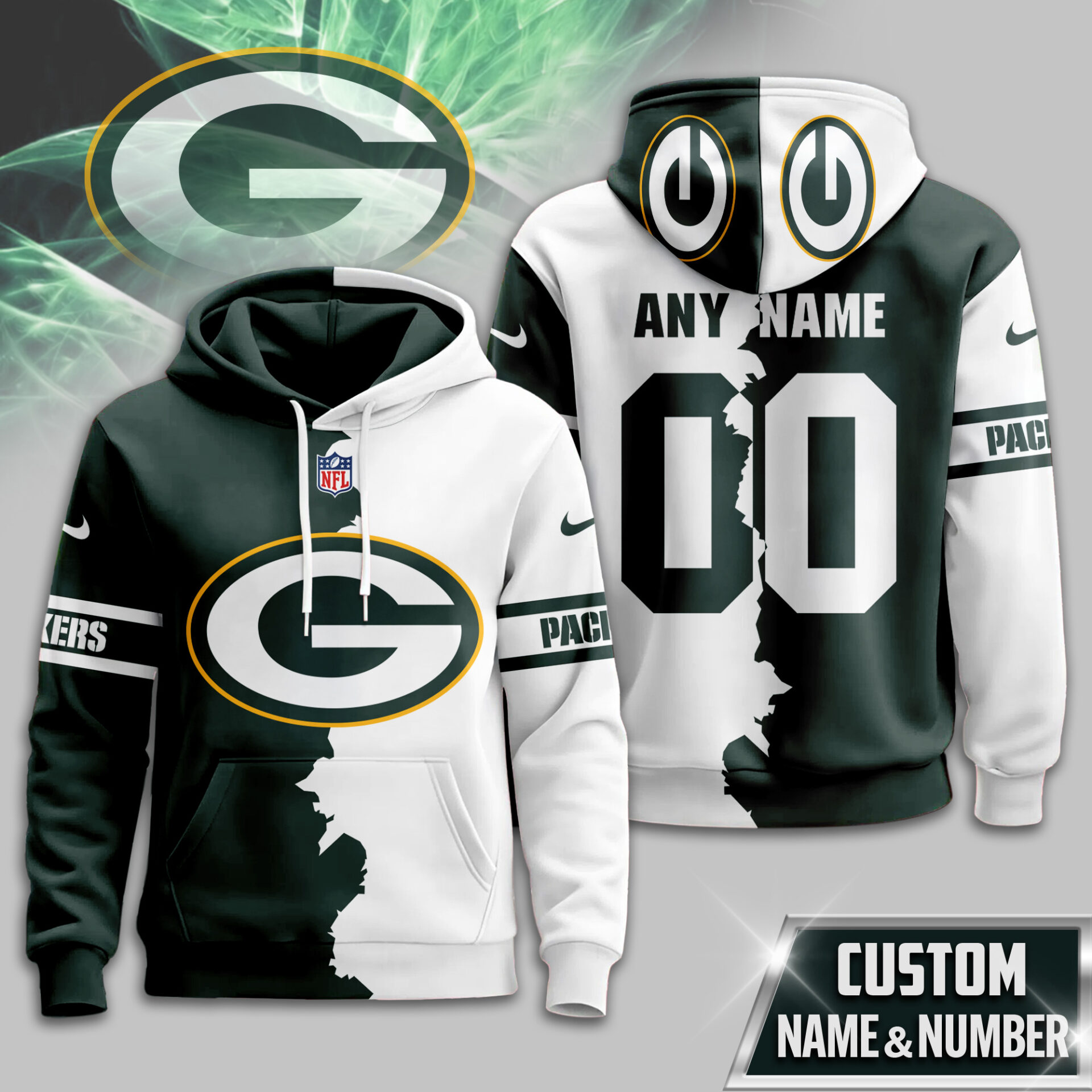 Buildercar - Green Bay Packers | Premium Victory Split Hoodie