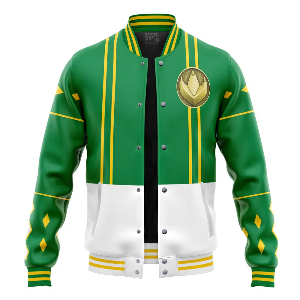 Buildercar - Green Ranger Ninjetti Power Rangers Varsity Jacket