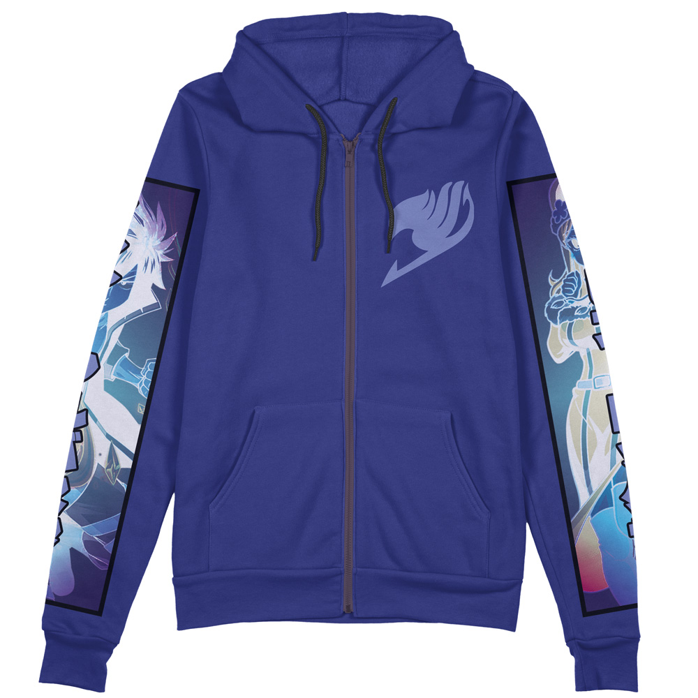 Buildercar - Gruvia Fairy Tail Streetwear Zip Hoodie Jacket - Image 2