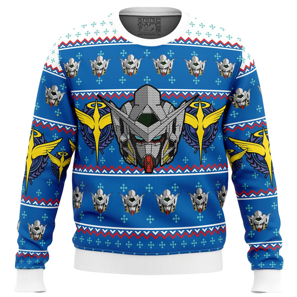 Buildercar - Gundam Helmet Ugly Christmas Sweater